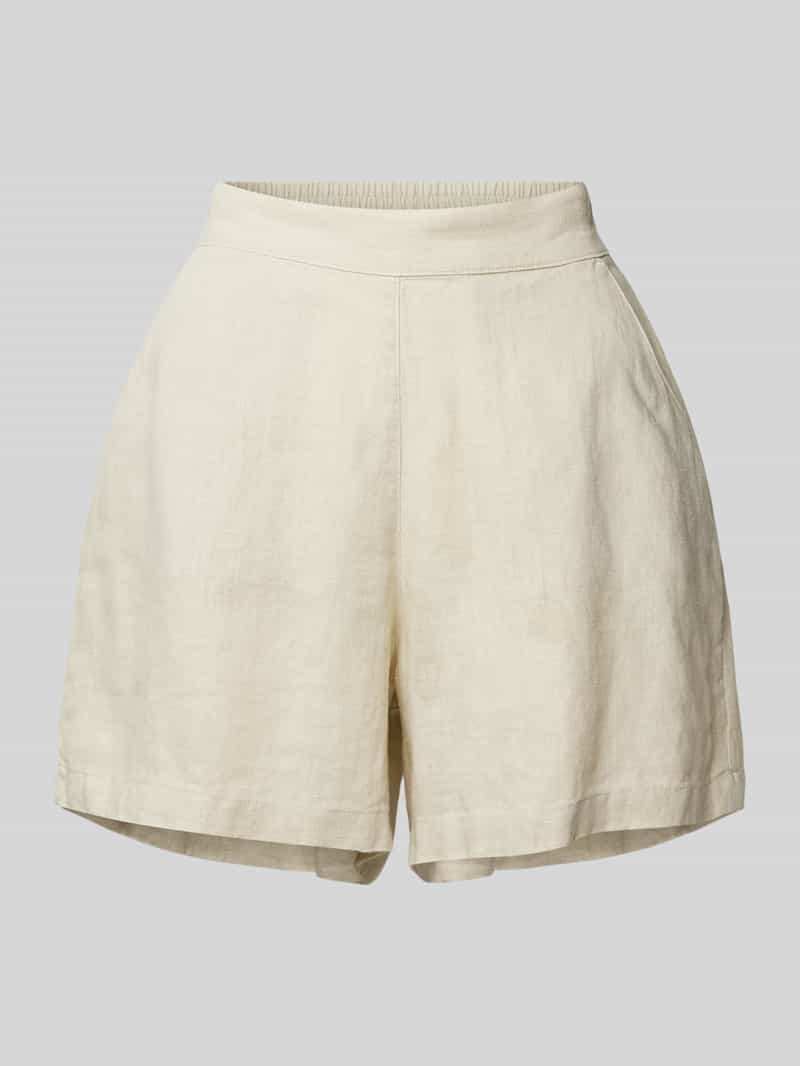 Mazine Korte linnen broek in effen design model 'Pinki'