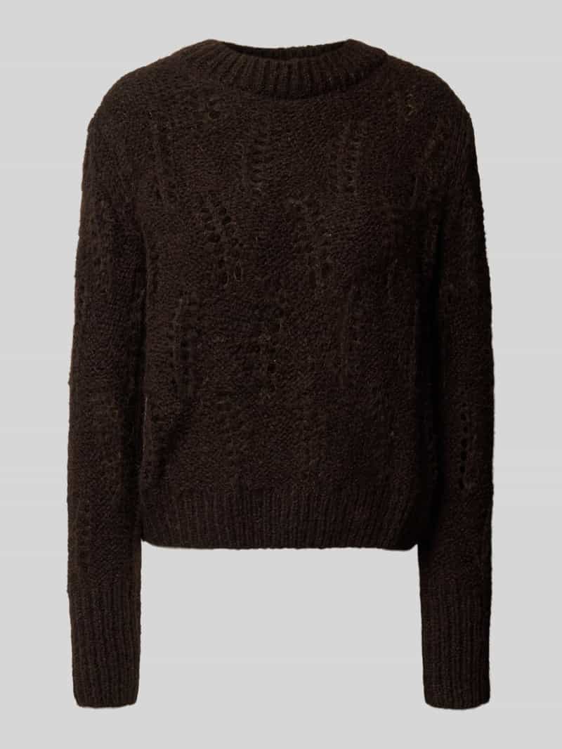 Joop! Gebreide pullover met alpaca en ronde hals