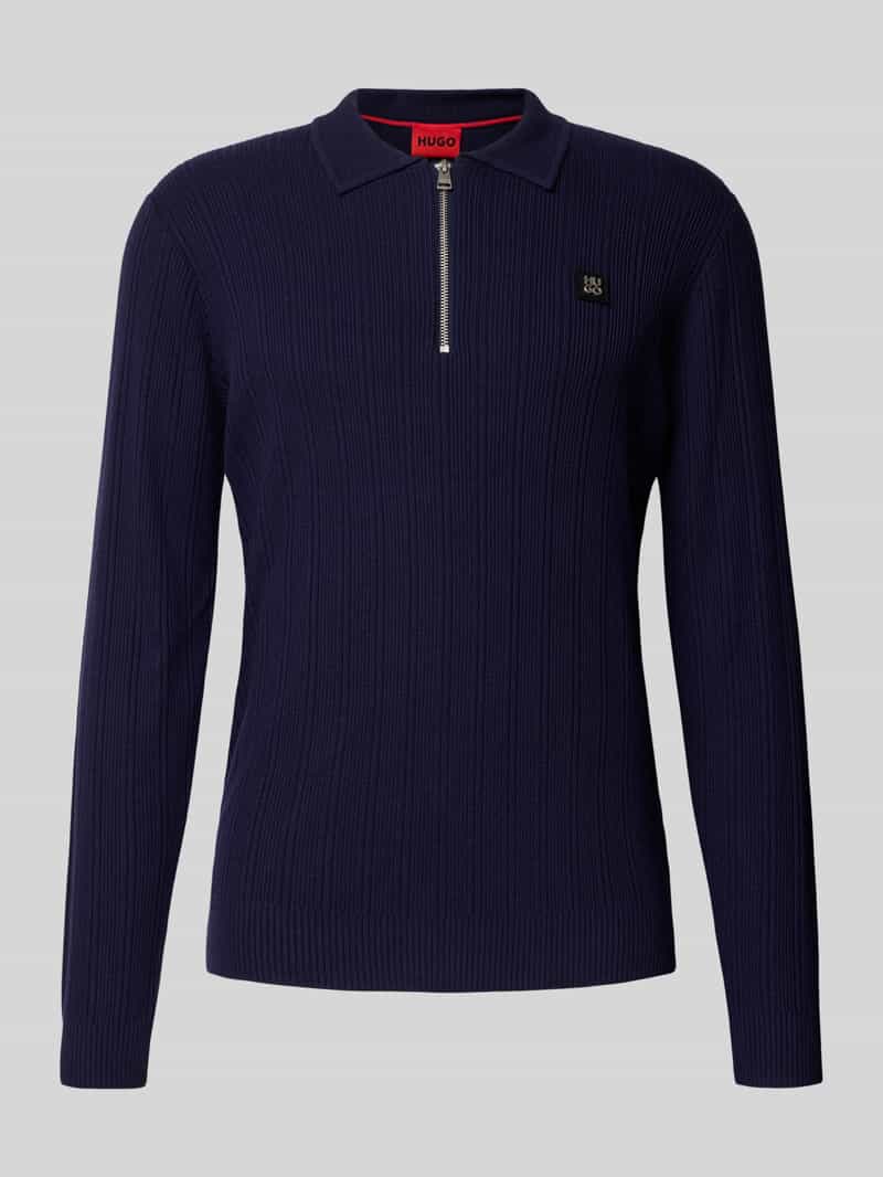 HUGO Regular fit gebreide pullover van viscosemix model 'SASTORO'