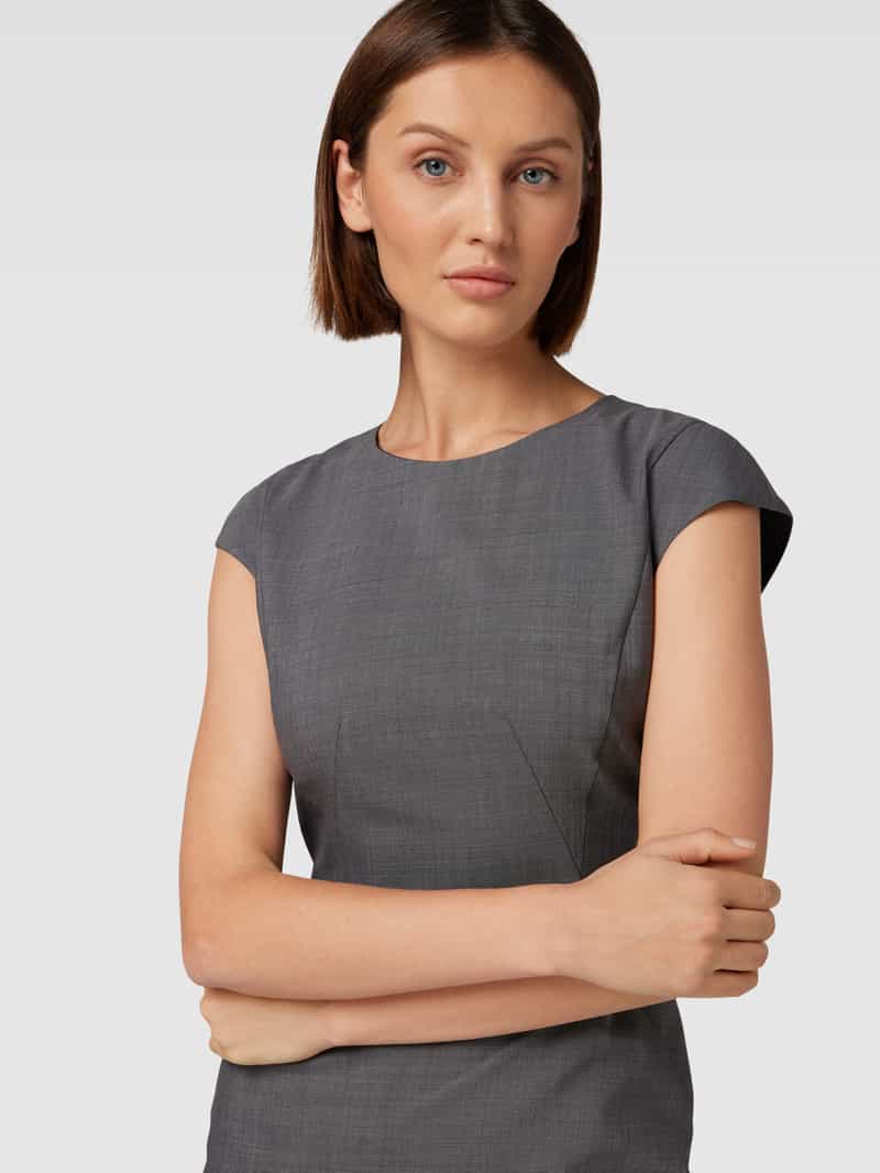 Boss Knielange jurk met ronde hals model 'Dironah'