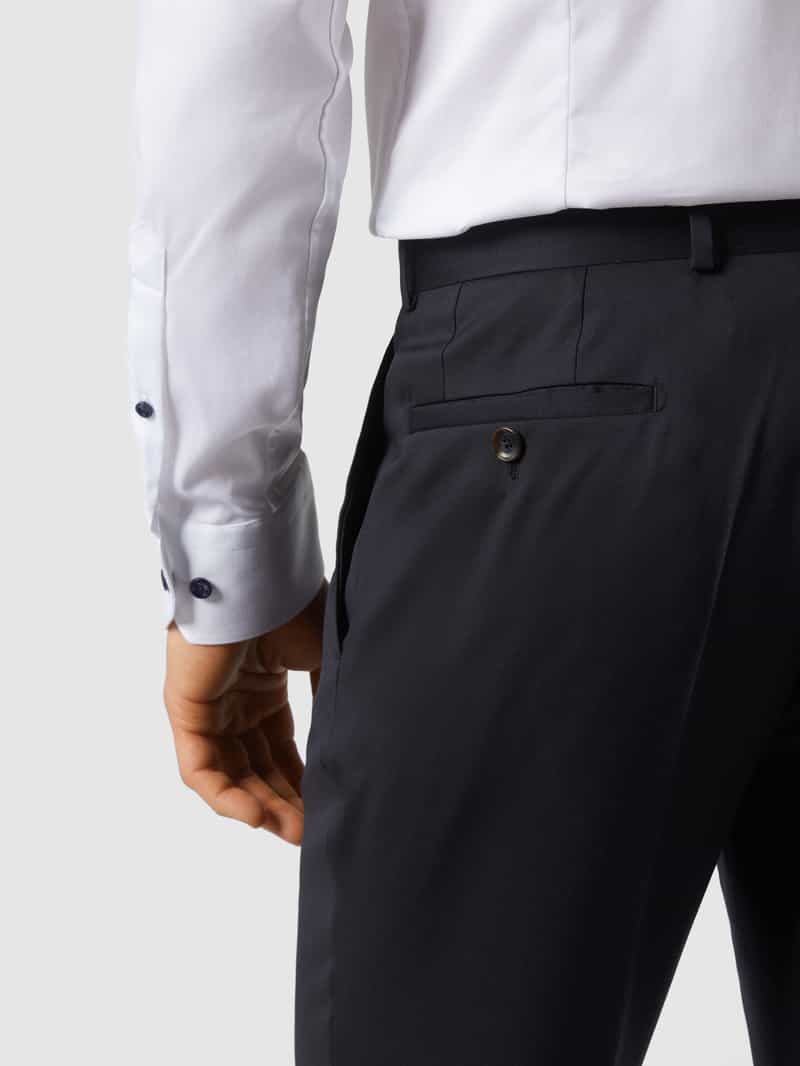 carl gross Straight fit pantalon van scheerwol model 'STEVE'