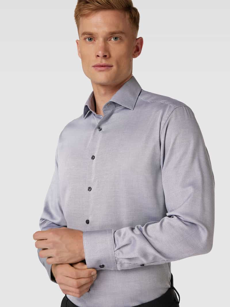 Eterna Modern fit zakelijk overhemd met all-over motief