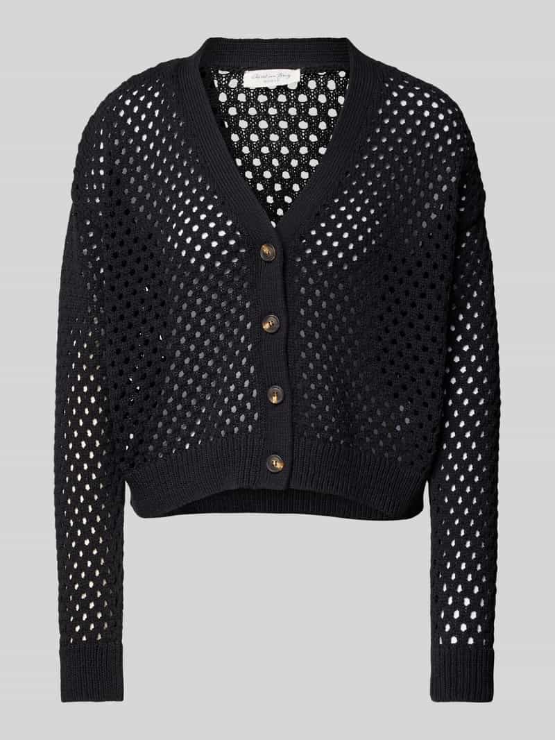 Christian Berg Woman Cardigan met gaatjesmotief