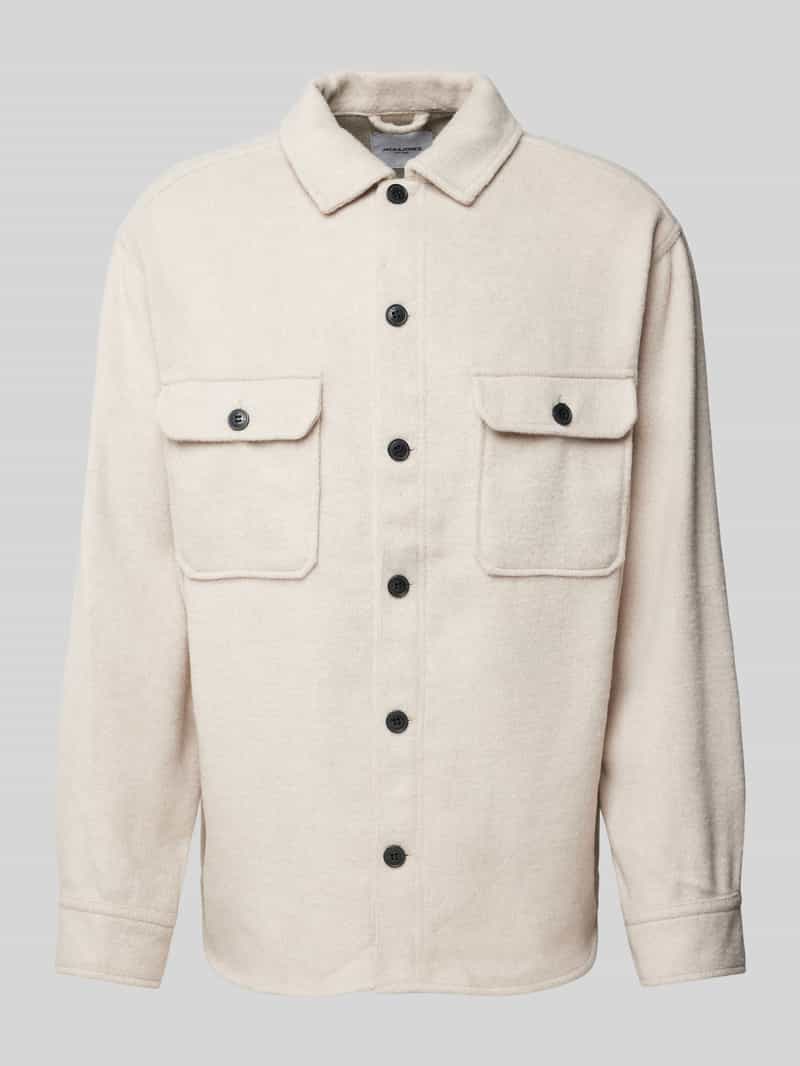 jack & jones Slim fit overhemdjack met kentkraag model 'BRADLEY'