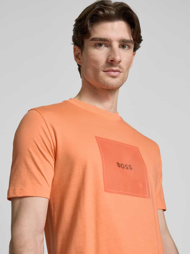 BOSS Green T-shirt met labelprint