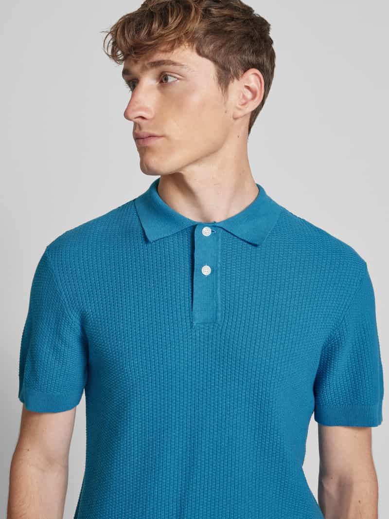Blend Super skinny fit poloshirt met structuurmotief model 'AIDEN'