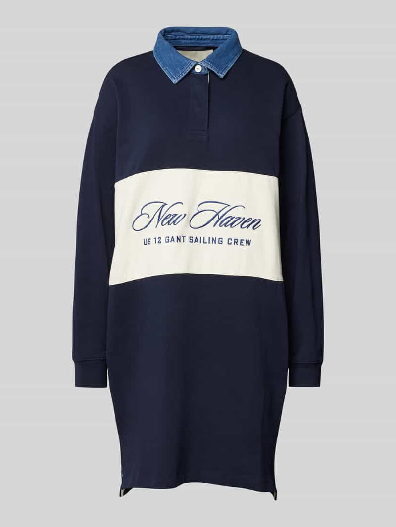 Gant Knielange sweatjurk met logostitching