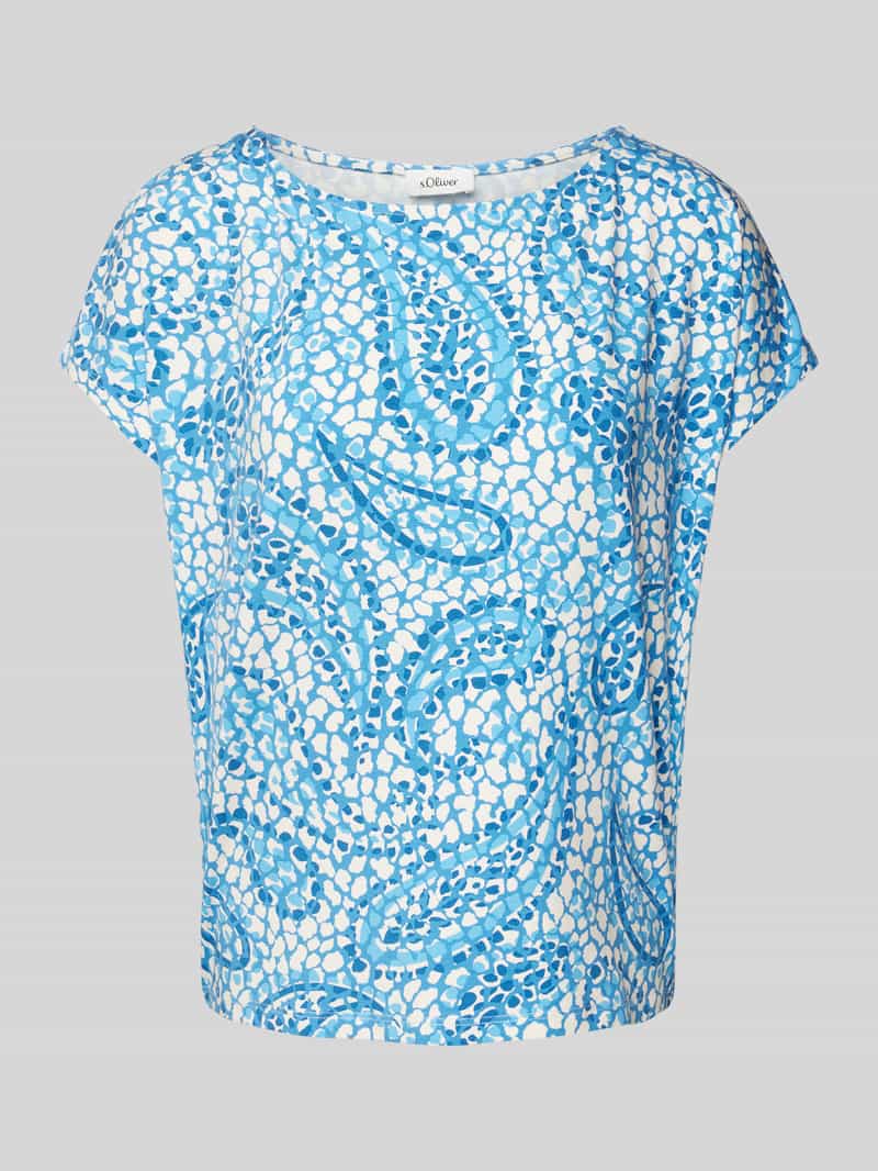 Relaxed fit T-shirt van viscosemix met extra brede schouders
