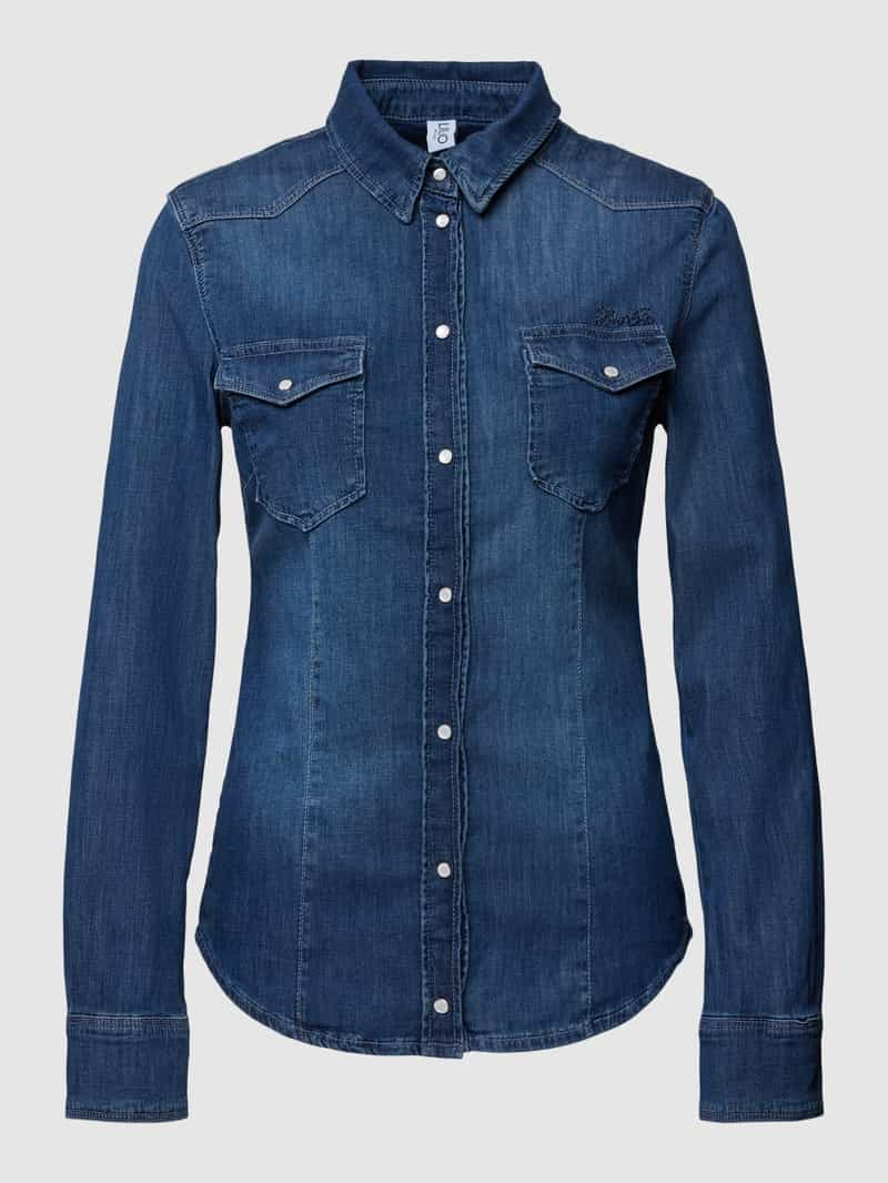 Liu Jo White Jeansblouse met borstzakken