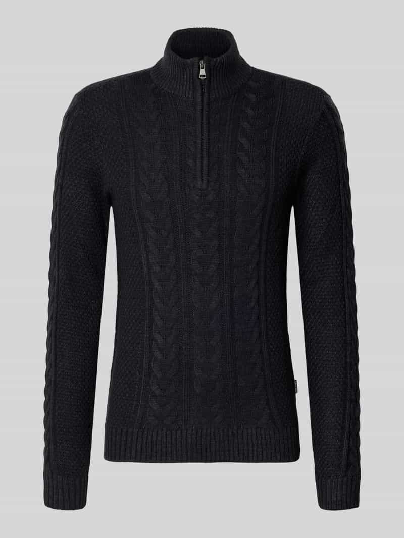 Blend Gebreide pullover met ritssluiting model 'BASIM'