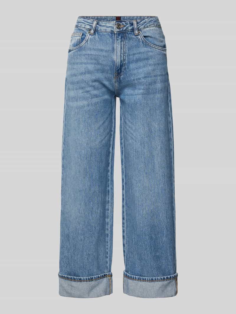 Stefanel Wide leg jeans in 5-pocketmodel model 'TURN UP'