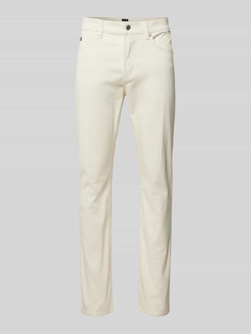Boss Slim fit stoffen broek met stretch model 'Delaware'