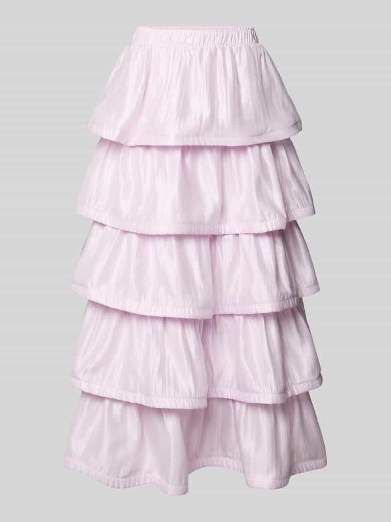 Maxirok met 3d-ruchedetails model 'NATALIE'