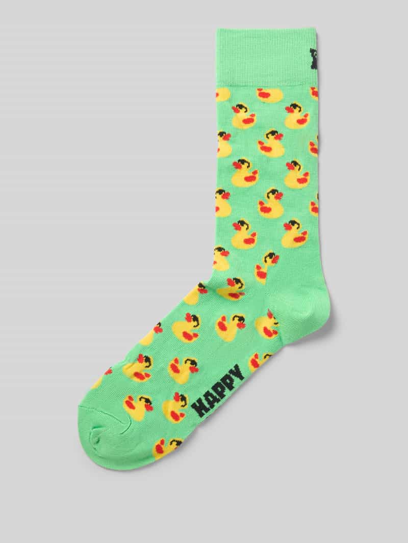 Happy Socks Sokken met motiefstitching model 'RUBBER DUCK'