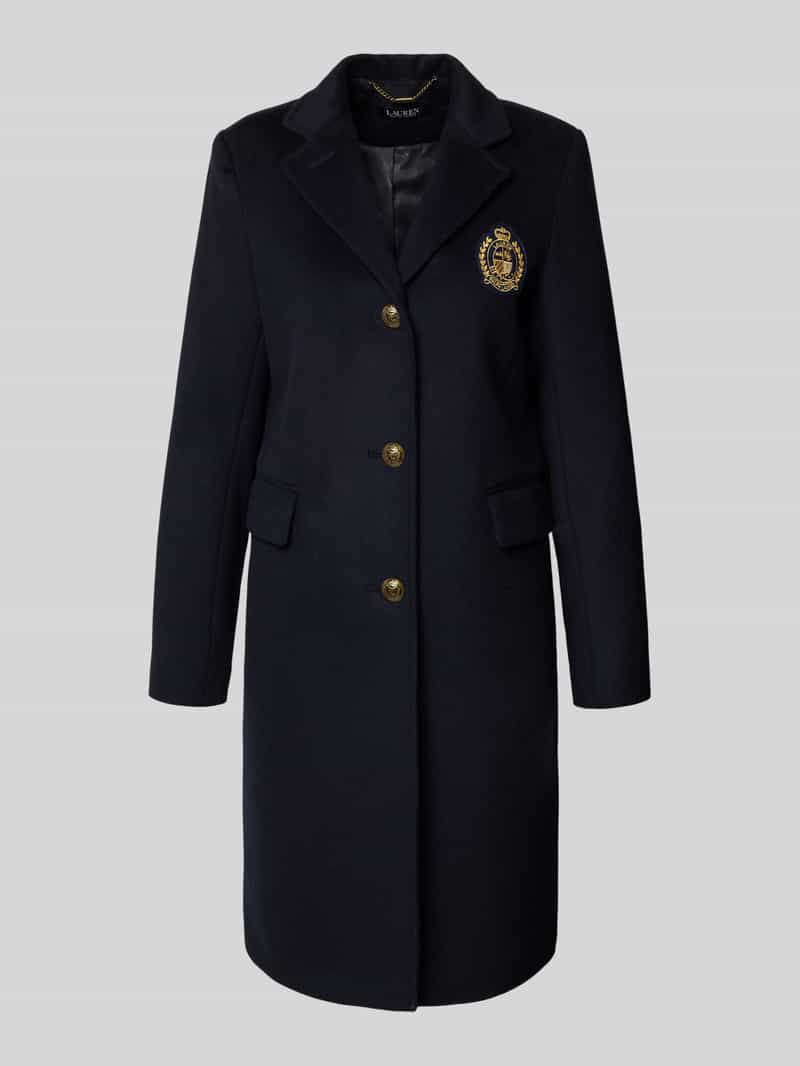 Lauren Ralph Lauren Lange jas met labelstitching en klepzakken