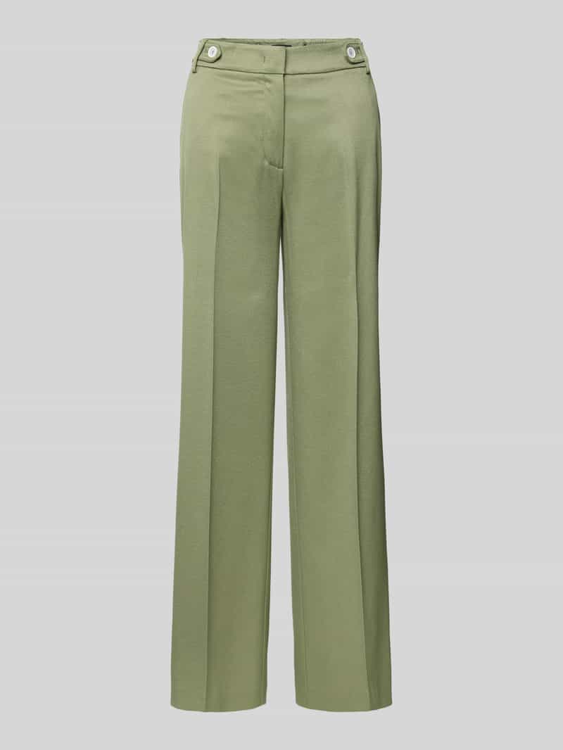 MORE & MORE Straight leg stoffen broek met structuurmotief