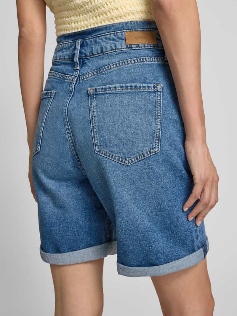 s.Oliver RED LABEL Relaxed fit korte jeans van katoenmix