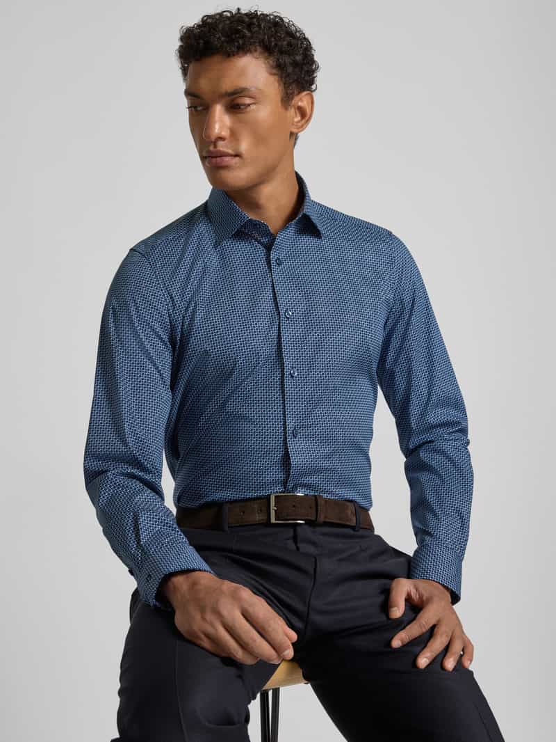 OLYMP Level Five Slim fit zakelijk overhemd met kentkraag