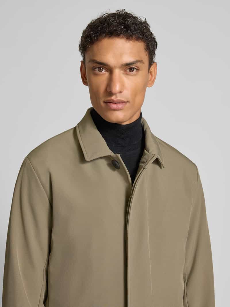 Matinique Lange jas met blinde knoopsluiting model 'Philman'