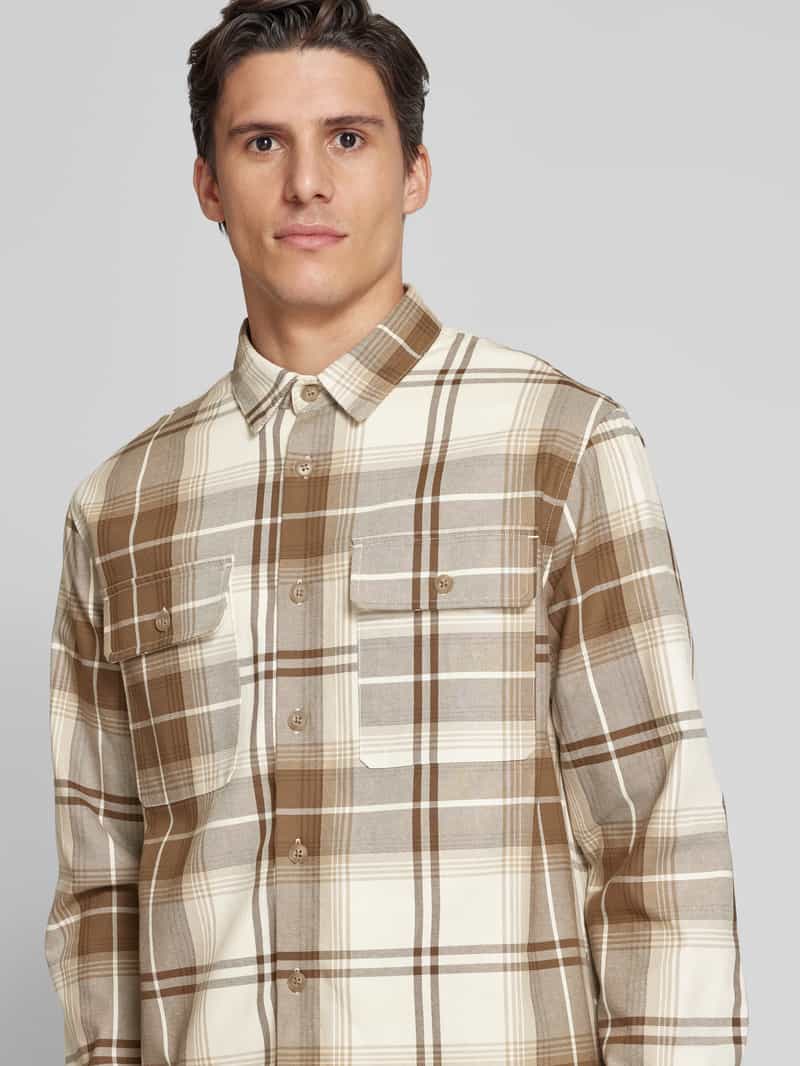 casual friday Regular fit overhemdjack met borstzakken model 'AUSTER'