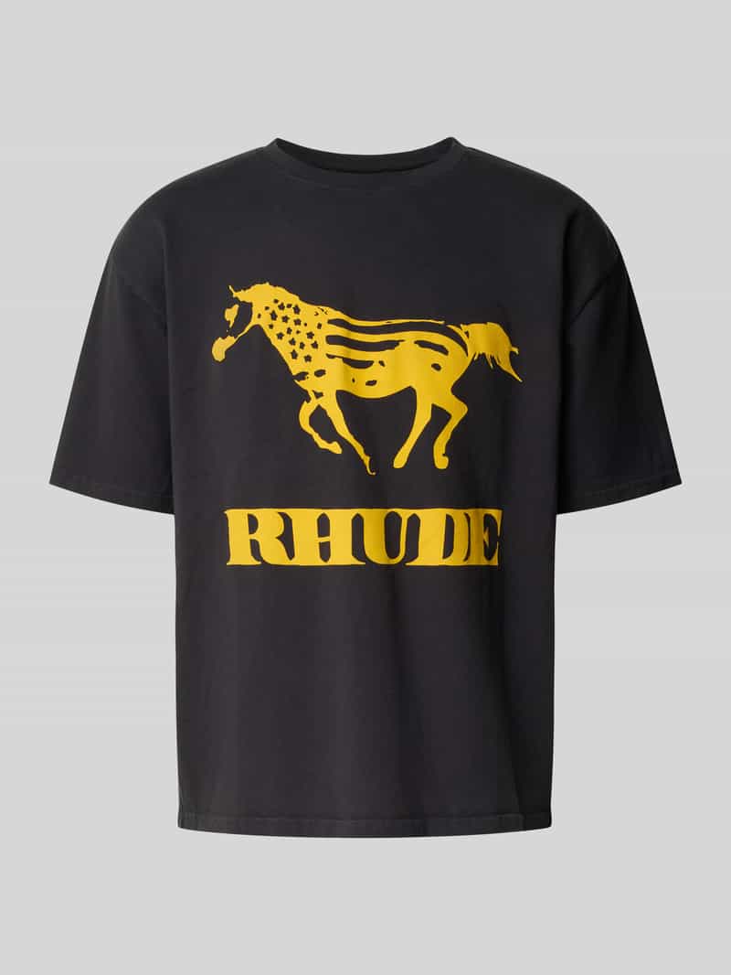 RHUDE T-shirt met labelprint