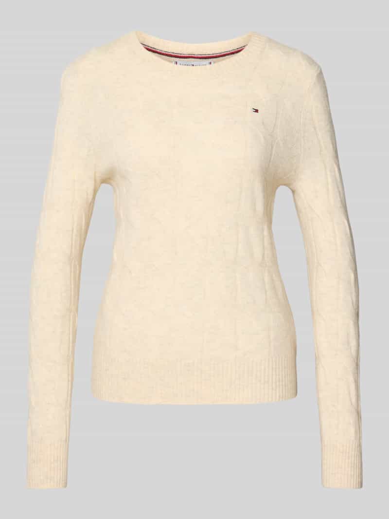 Tommy Hilfiger Regular fit gebreide pullover van pure wol