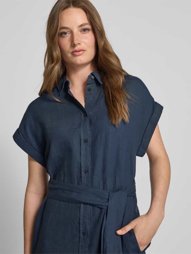 Marc O'Polo Relaxed fit linnen jurk met tailleriem