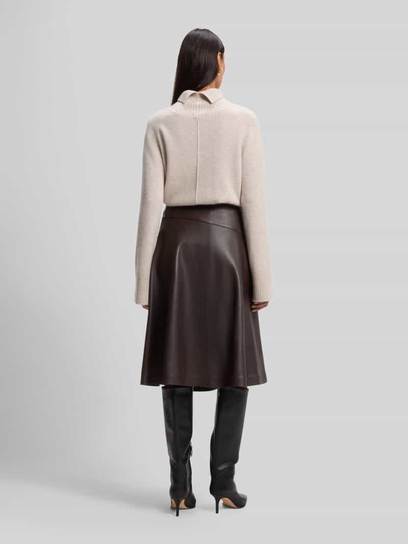 Boss midi-rok van lamsnappa met op de taille
