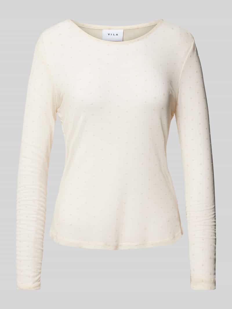 Vila Shirt met lange mouwen in semi-transparant design model 'MESSANA'