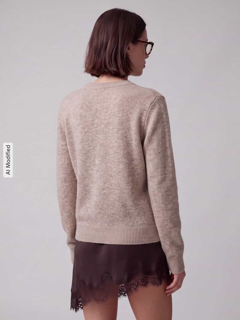 Pieces regular fit gebreid jack met wol model 'MALOU'