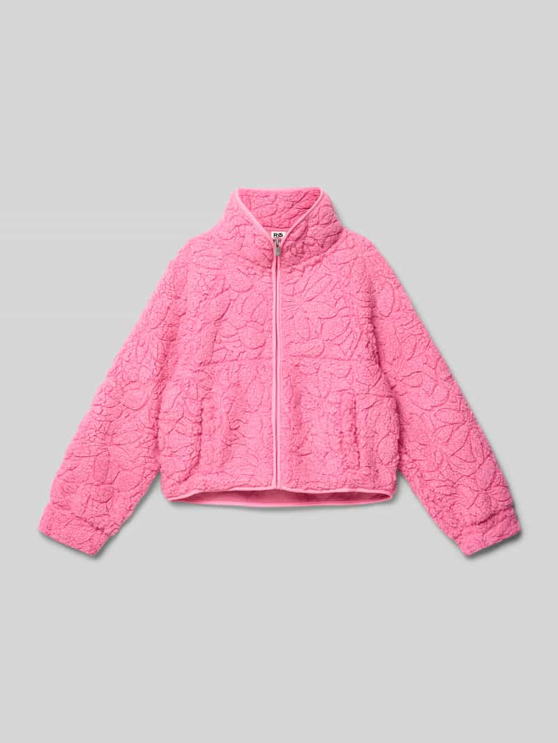 Roxy Fleecejack met opstaande kraag model 'BLURRY CLOUD'