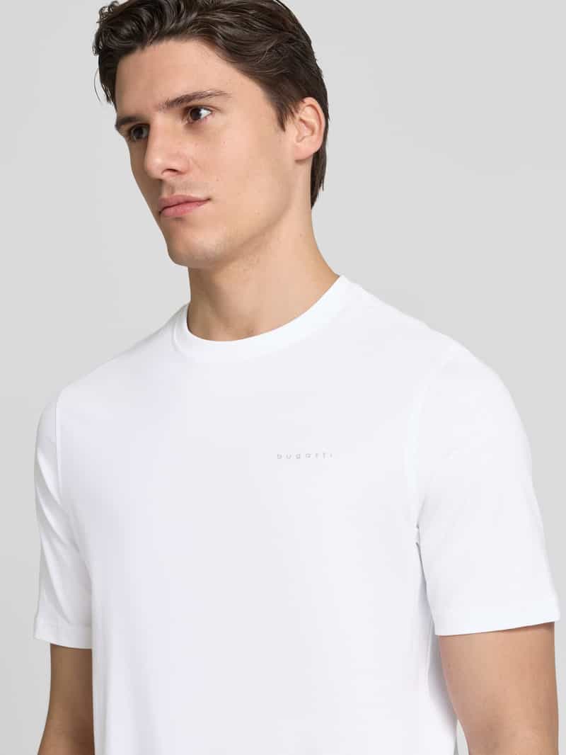 Bugatti T-shirt met labelprint