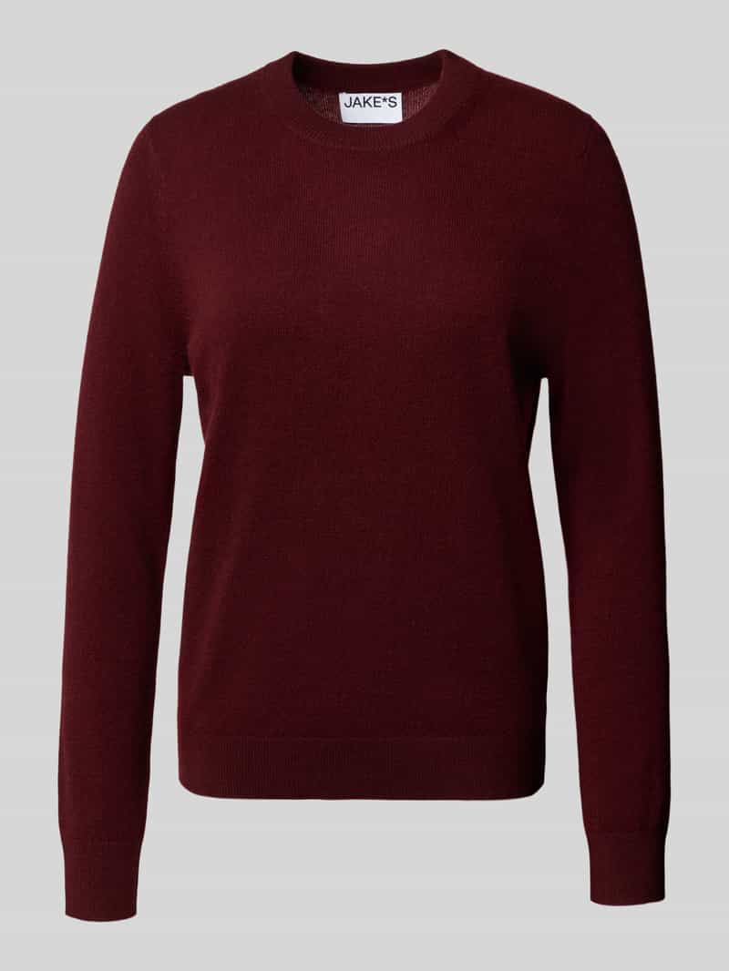 Jake*s Casual Gebreide pullover van kasjmier met ronde hals
