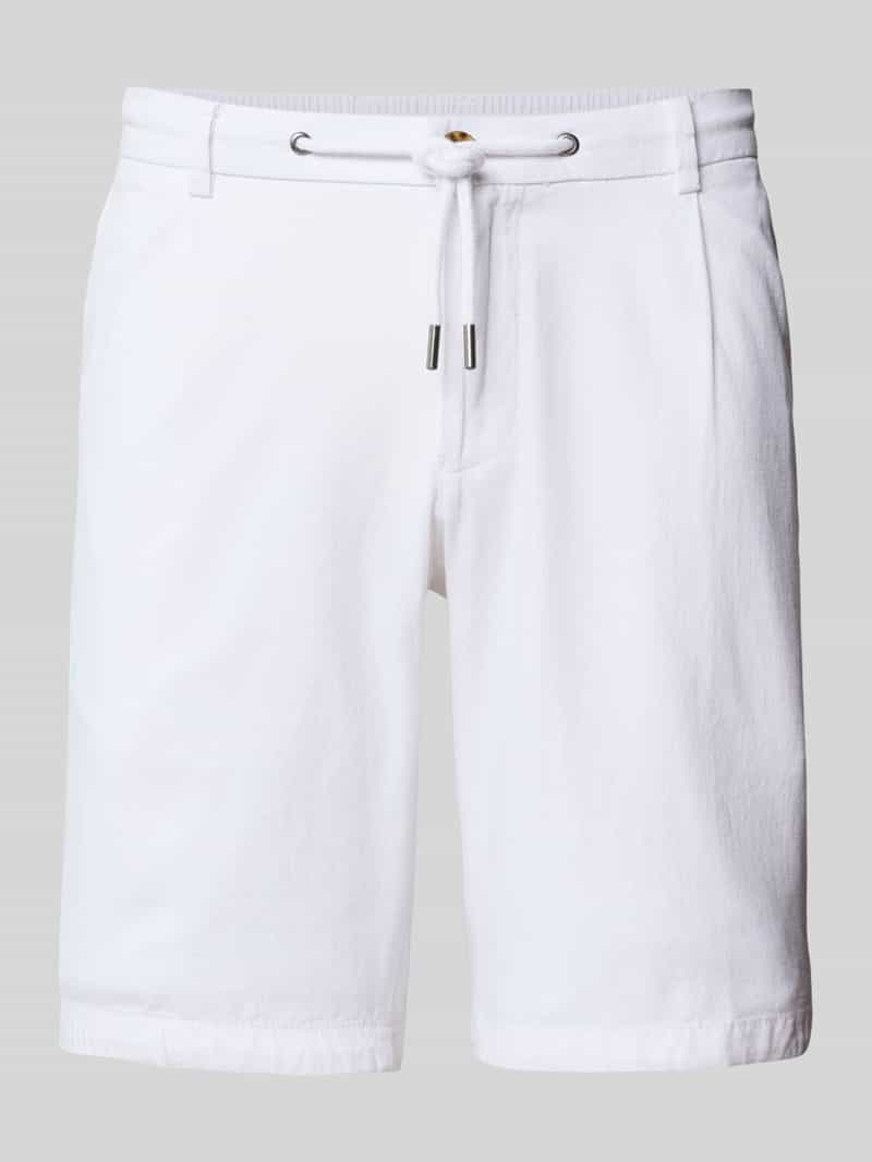 Bugatti Slim fit korte broek met tunnelkoord