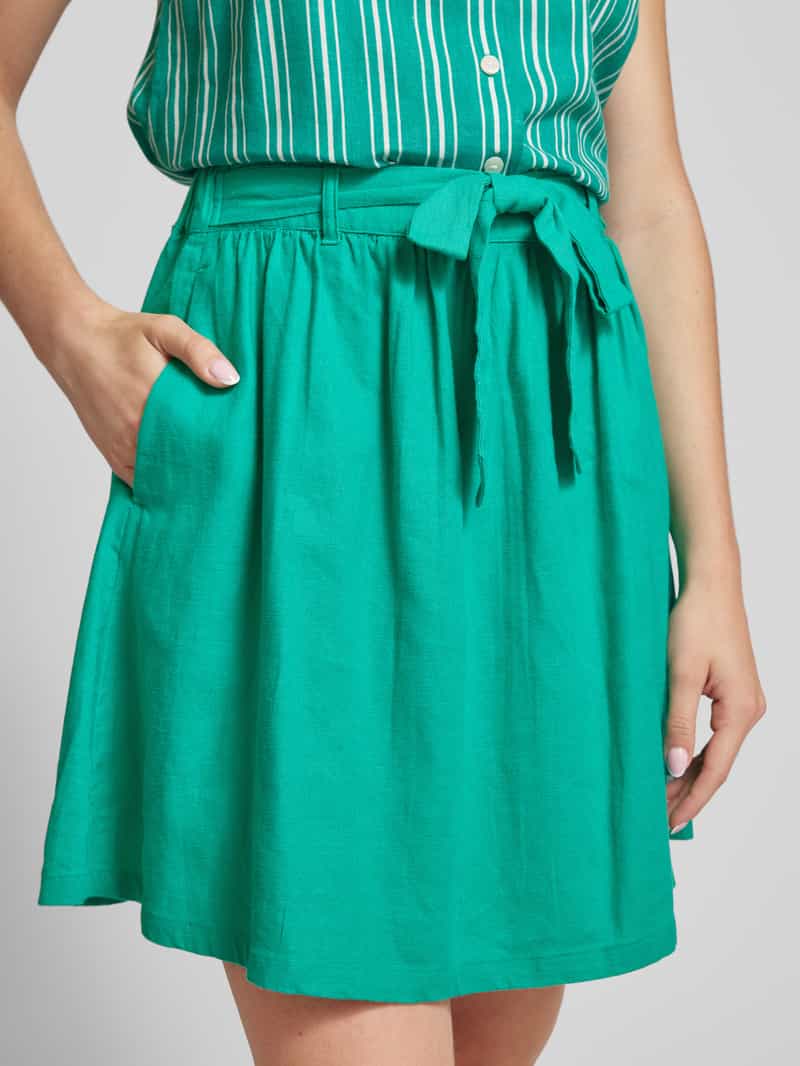 Tom Tailor Denim Linnen rok met strikceintuur