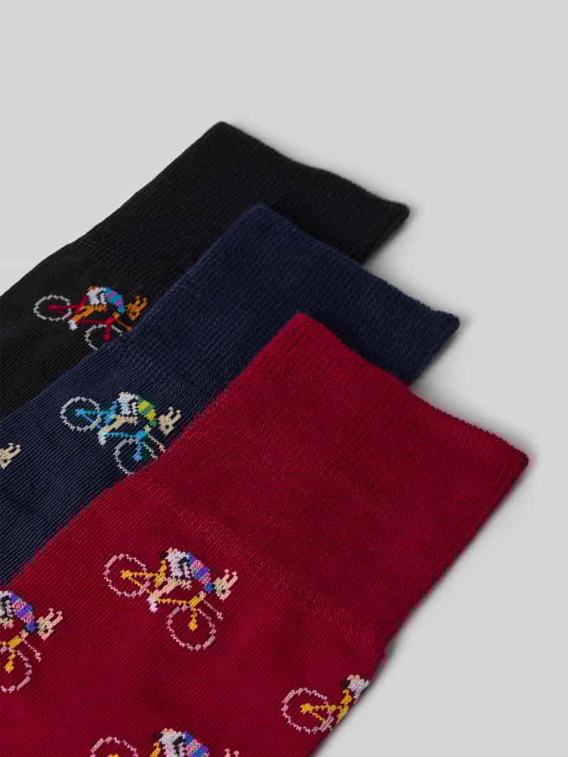 Paul Smith Sokken met ribboordjes in een set van 3 paar
