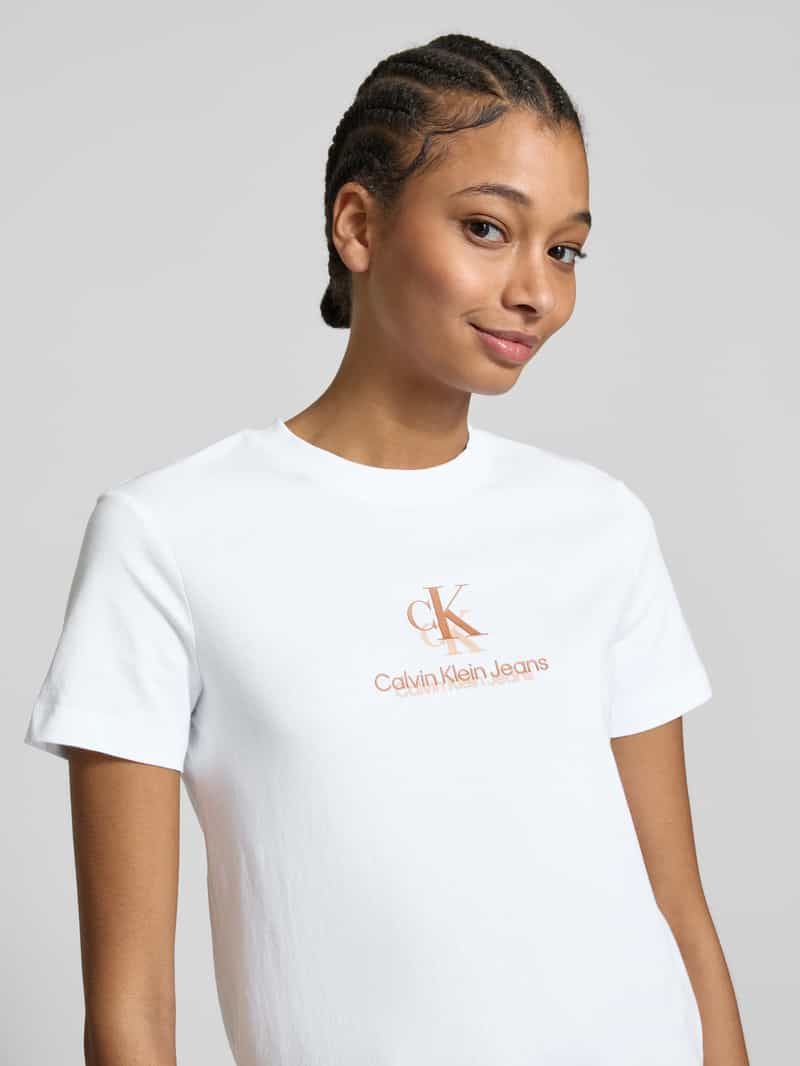 Calvin Klein Jeans T-shirt met labelprint model 'SHADOW GRAPHIC'