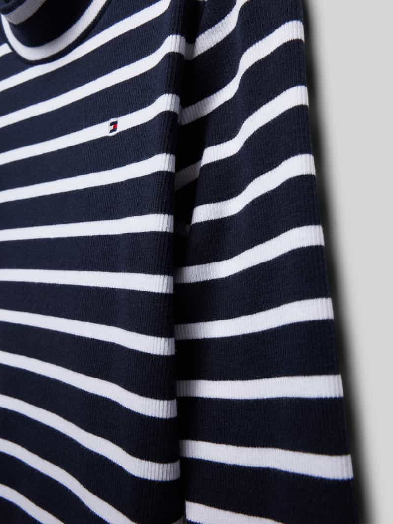 Tommy Hilfiger Teens Shirt met lange mouwen in riblook met opstaande kraag