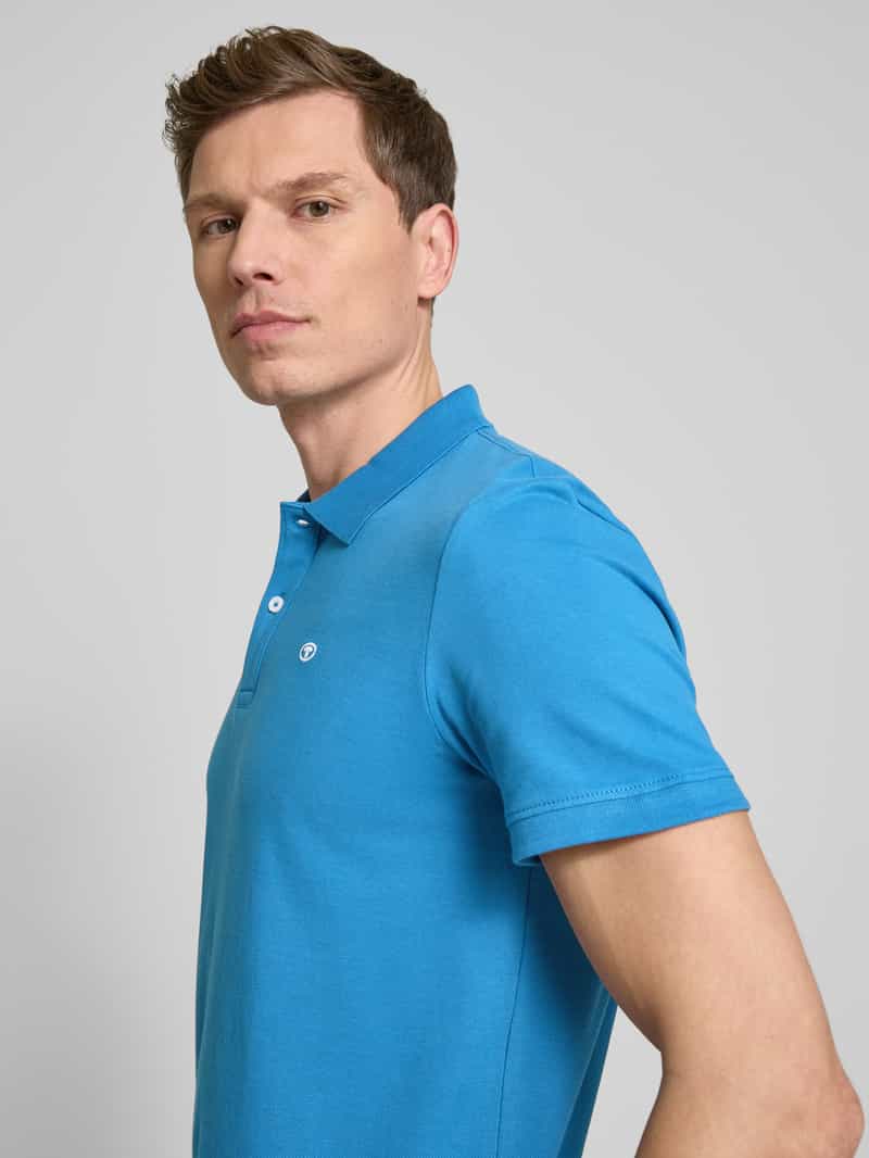 Tom Tailor Regular fit poloshirt van katoen-piqué met logostitching
