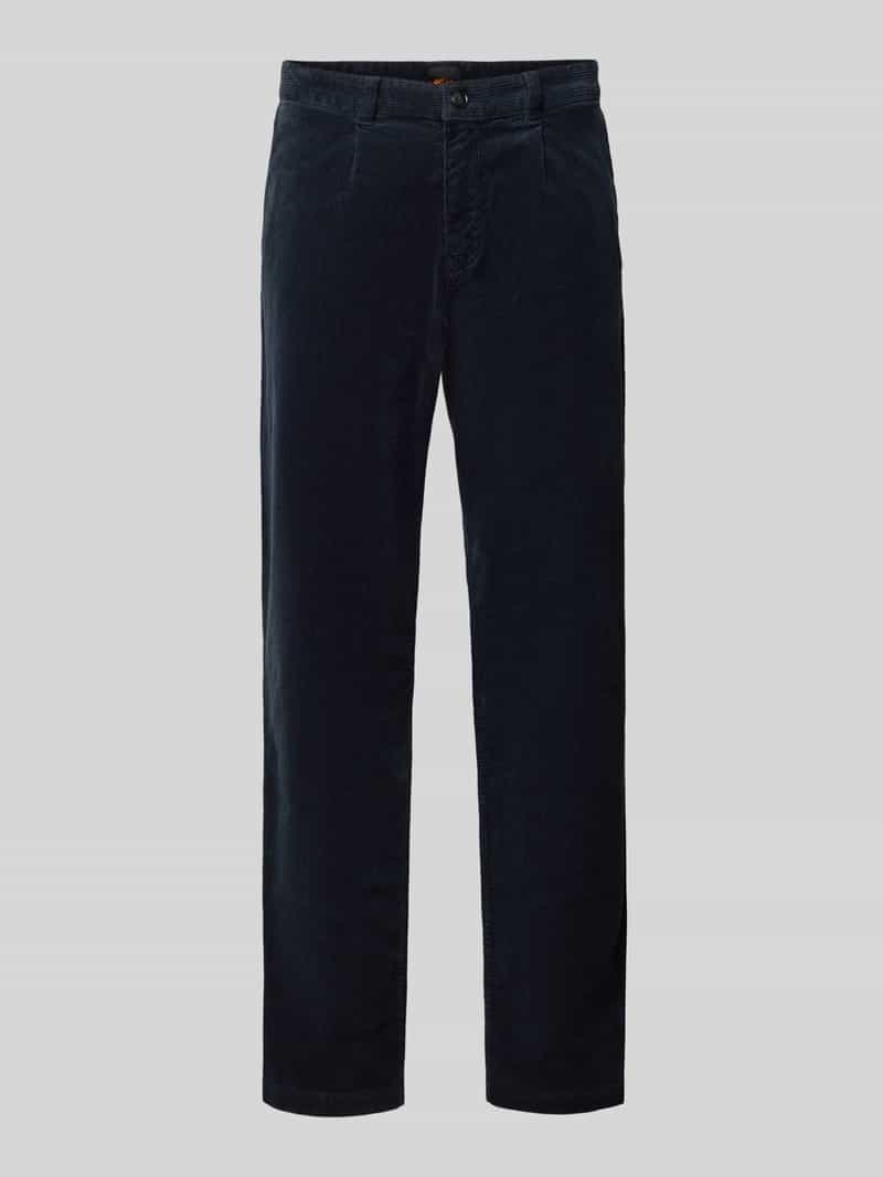 Boss Orange Tapered corduroy broek van katoenmix model