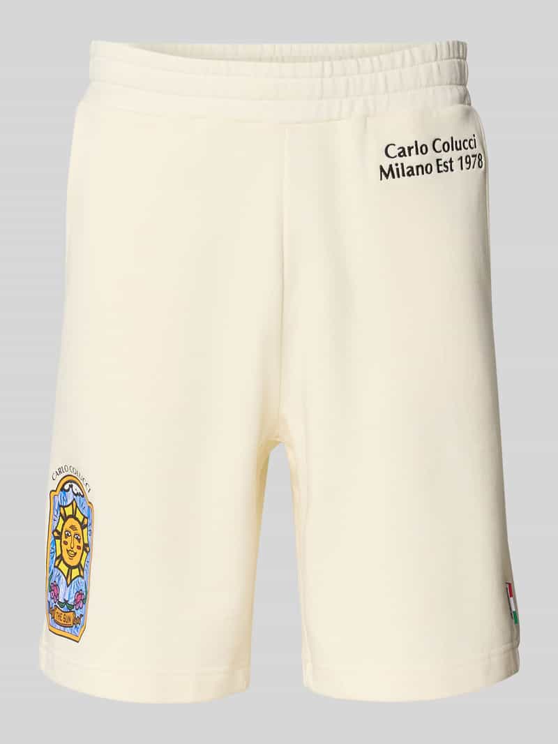 carlo colucci Sweatshorts met labelprint