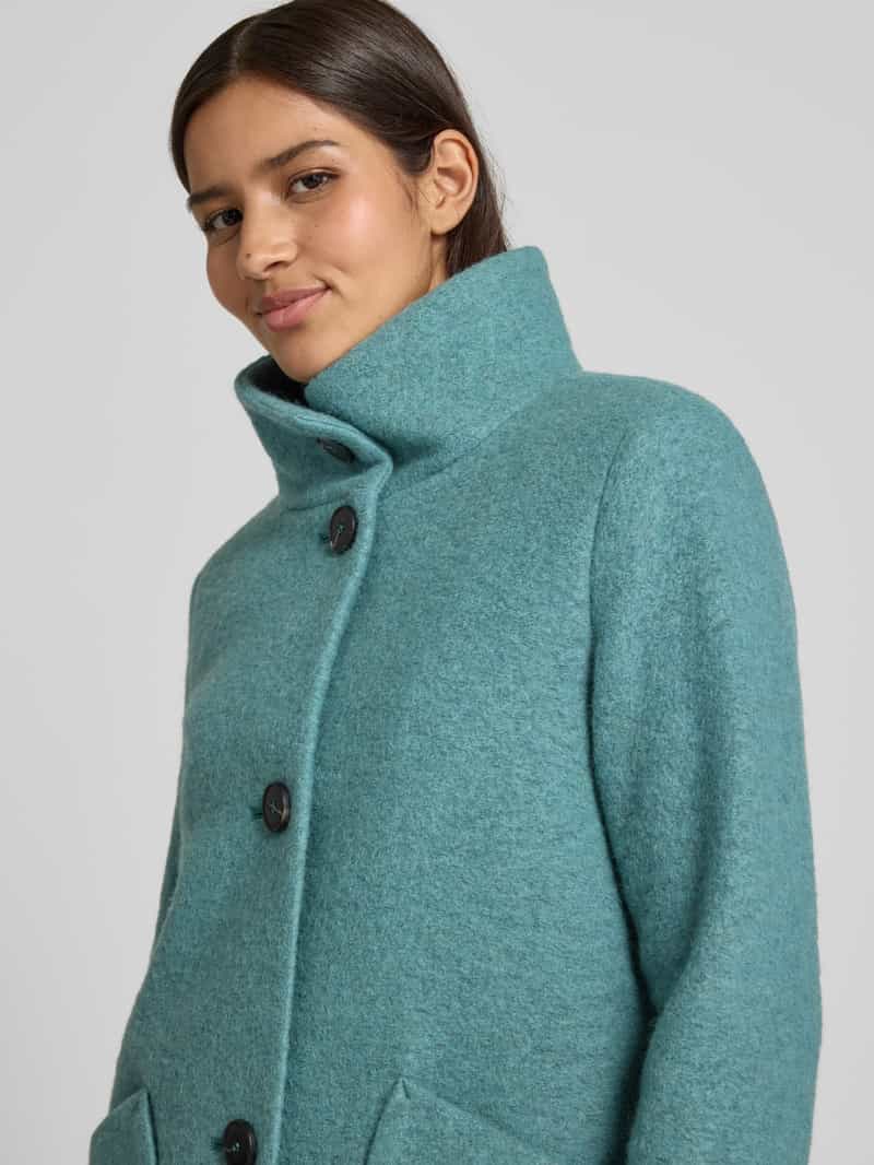 Fuchs Schmitt Lange jas met opstaande kraag en steekzakken