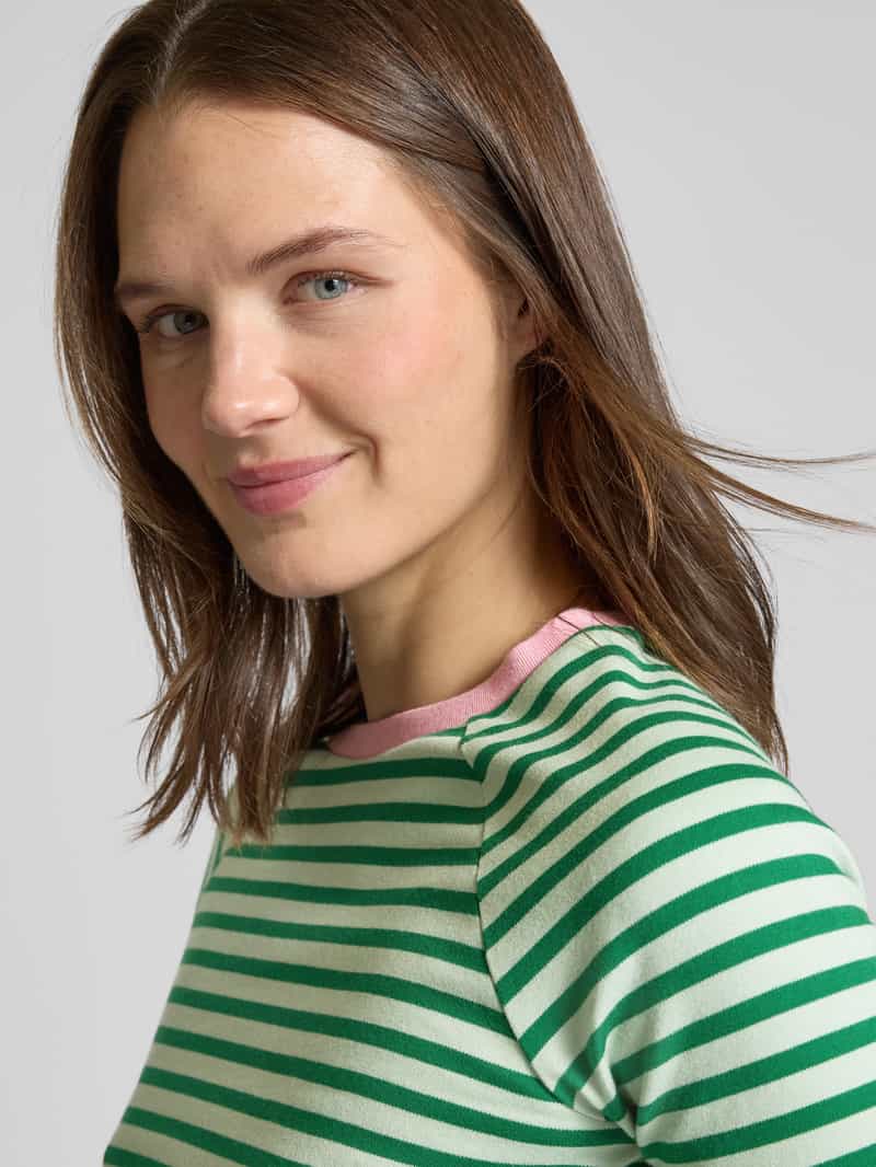 Tom Tailor Denim Regular fit T-shirt van puur katoen met streeppatroon