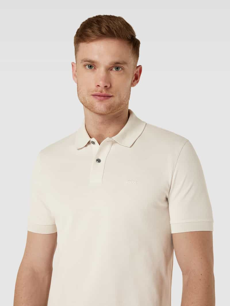 Boss Slim fit poloshirt met labelstitching model 'Pallas'