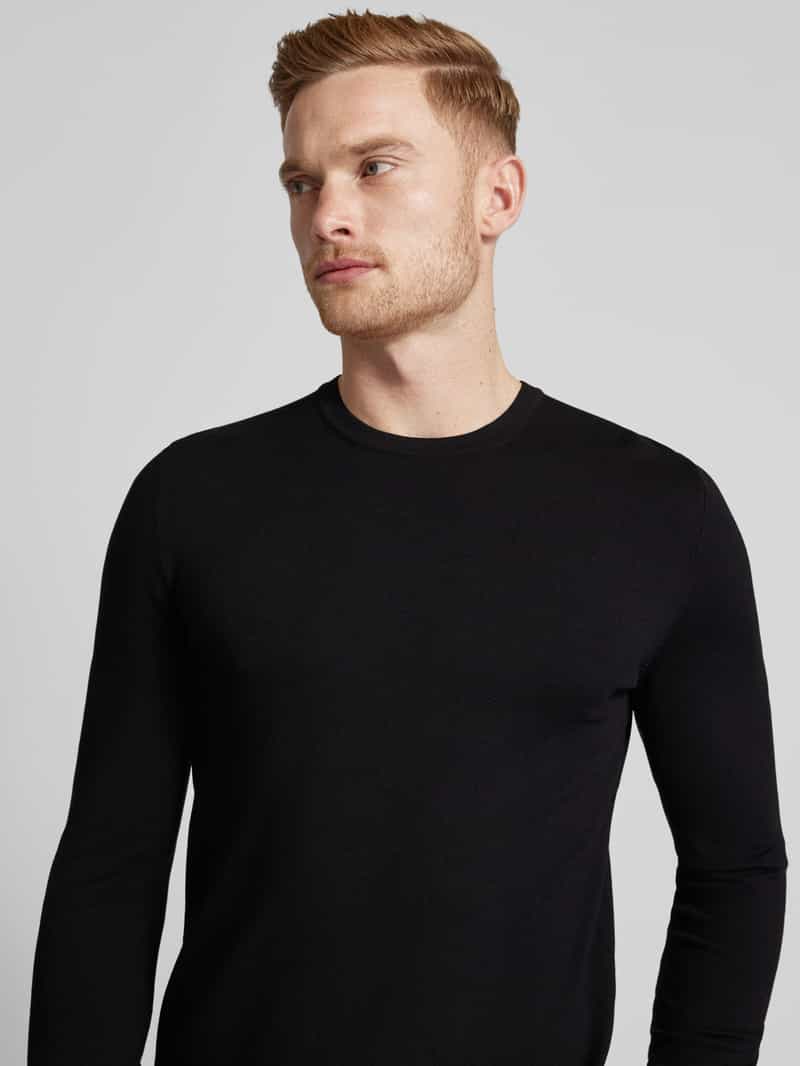 HUGO Gebreide pullover met ronde hals model 'San Cody'