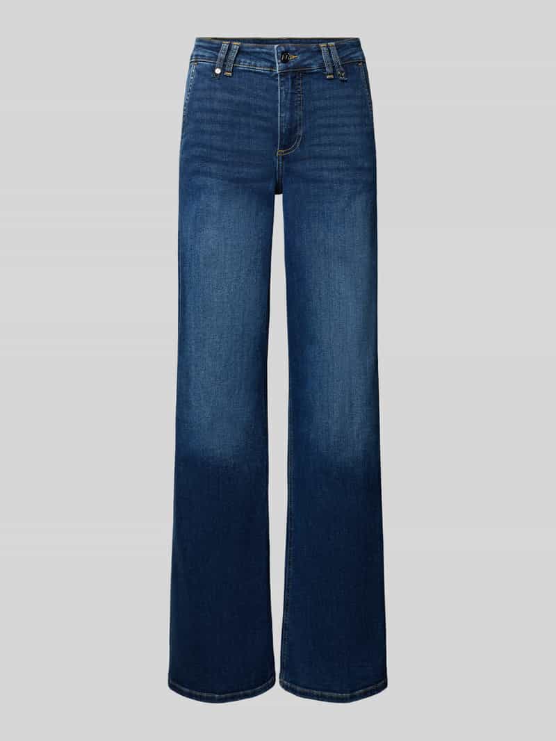 Liu Jo White flared jeans in used-look met steekzakken