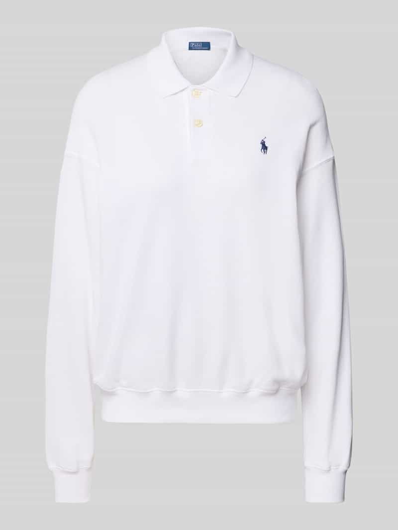 Polo Ralph Lauren Sweatshirt met polokraag en labelstitching