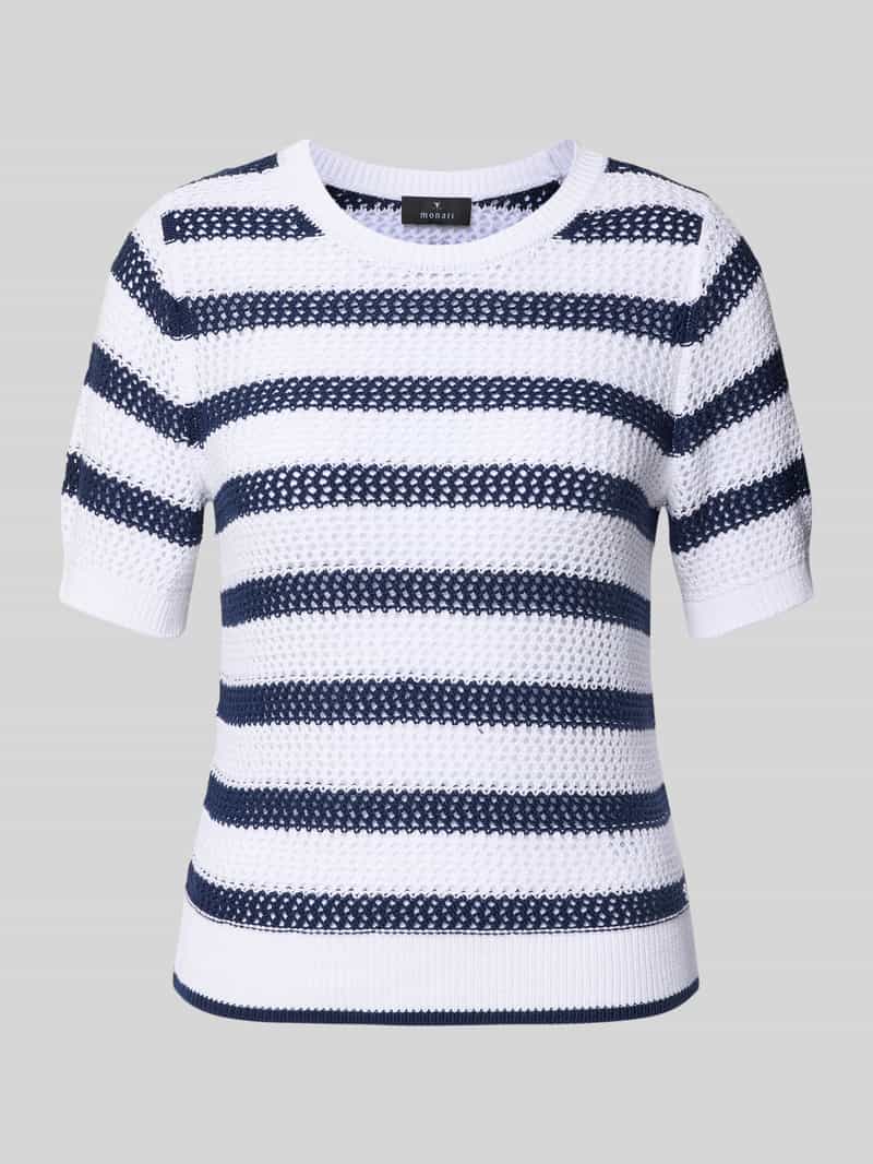 monari Gebreide pullover met 1 2-mouwen