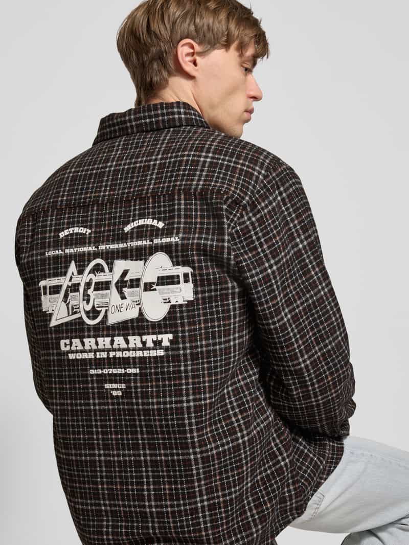 Carhartt Work In Progress Regular fit vrijetijdsoverhemd met wol en labelstitching
