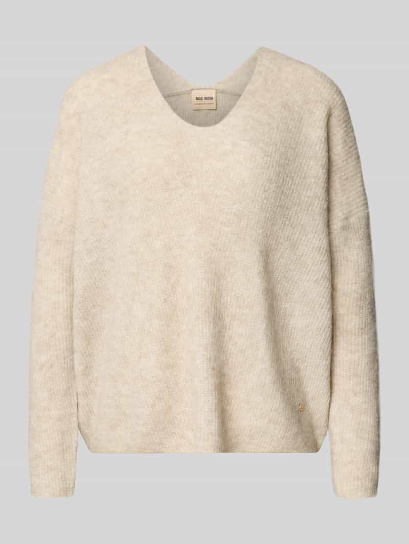 MOS MOSH Oversized gebreide pullover met ribboorden model 'THORA'